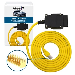 CODE M - ENET OEM Cable OBD2 for BMW F G i Series Coding | E SYS ISTA+ ICOM Boot - Picture 1 of 6