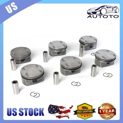 Комплект из 6 поршней и колец для Mercedes-Benz M272 CLK350 E350 C350 GLK350 3,5 л 92,9 мм - Изображение 1 из 4