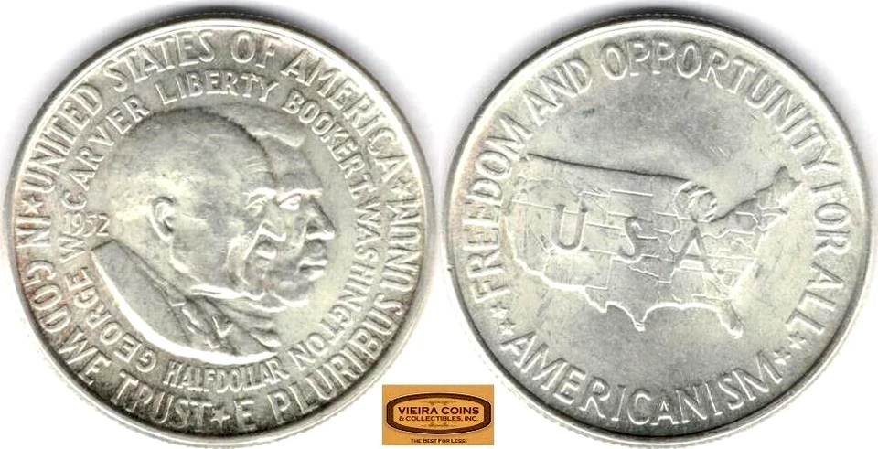 (1951-1954) Carver/Washington Silver 50 Cents, Random Year, Circulated -#A01 - Image 1 of 1