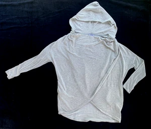Athleta gray lightweight Modal blend fleece cross front hoodie-L-NWOT - Picture 1 of 6