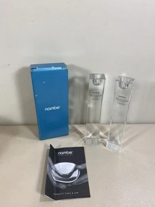 New in Box Pair of Nambe Crystal Kissing Candle Holders - Picture 1 of 8