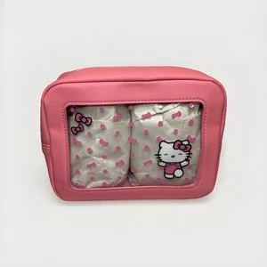 Impressions Vanity Hello Kitty PINK Bows Window Cosmetic Pouch NWT - Picture 1 of 3