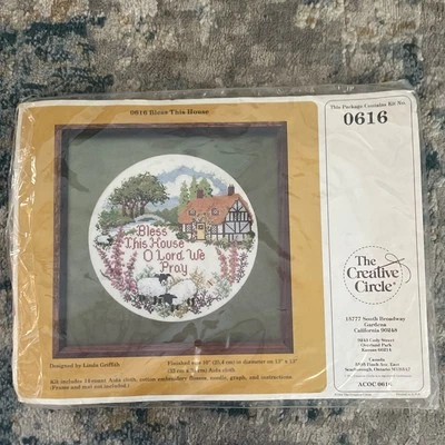 Creative Circle Bless This House Vintage 1984 Counted Cross Stitch 0616 NEW - Image 1 of 4