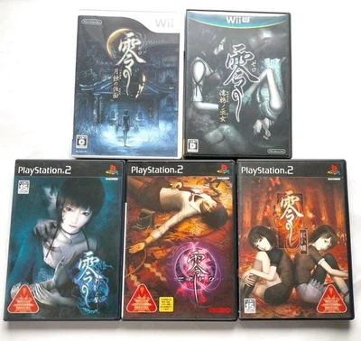 Lot 5 PS2 Wii Wii U Fatal Frame 1 2 3 Lunar Eclipse Maiden of Black Water Japan - Image 1 of 4
