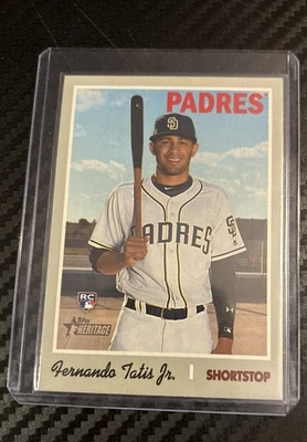 2019 Topps Heritage High Number #517 FERNANDO TATIS JR San Diego Padres RC - Image 1 of 2