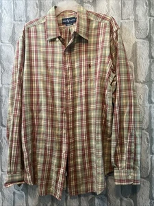 Ralph Lauren Blaire Fit Plaid Long Sleeve Button Shirt Multicolor Mens Size XL - Picture 1 of 12