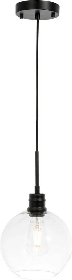 Emett 1-Light Chandelier-Black and Clear Candle-Style - Image 1 of 1