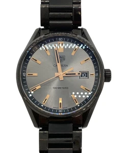 TAG Heuer Carrera WAR1113 Quartz 39mm Unisex Swiss 100m Black PVD Steel #F-580 - Picture 1 of 7