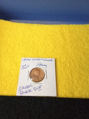 1944 No Mint Mark Lincoln Penny ~ Double Die  - Image 1 of 2