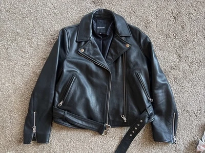 Women's, Madewell, Ultimate Leather Motorcycle Jacket Style #K1086, Size Large - Image 1 of 4