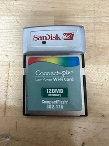 SanDisk Wireless 802.11b Wi-Fi Connect-Plus CF Card 128MB - Picture 1 of 2