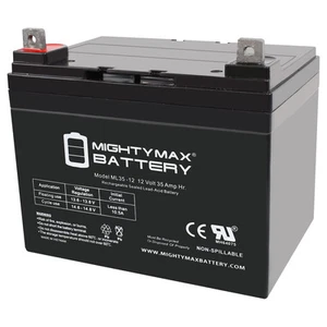 Mighty Max ML35-12 - 12V 35AH Battery Replacement for Invacare Pronto M41 Wheelc - Picture 1 of 6