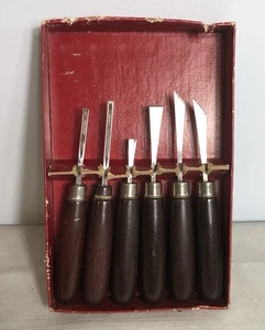 Vintage E.C. Lyons 6 Piece Carving Chisel Set - Bild 1 von 10