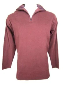 CARIBBEAN Men's Long Sleeve Pull Over Shirt. Size L. (Burgundy) NEW With Tag - Picture 1 of 5