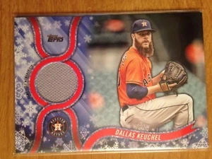2018 Topps Walmart Holiday Dallas Keuchel game used jersey card Astros - Picture 1 of 1
