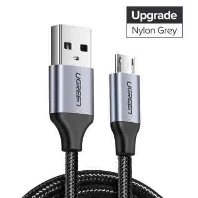 Ugreen USB 2.0 to Micro USB Braided Cable lead wire Fast Charging Data black 1M - Image 1 of 4