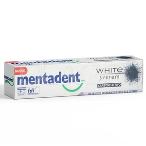 Mentadent Dentifricio White System Carbone Attivo - 75ml - Foto 1 di 1