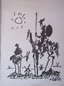 Picasso (d'après ) Don Quichotte Lithographie (signée et datée dans la planche) - Photo 1/6
