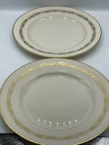 2 Franciscan Fine China Dinner Plates 10.5” Arcadia Gold Made In Calif VTG X 2 - Picture 1 of 3
