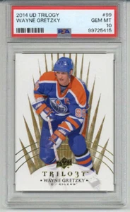 2014 UPPER DECK TRILOGY #99 WAYNE GRETZKY CARD OILERS PSA 10 LOW POP 6 RARE - Picture 1 of 2