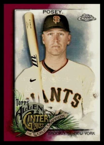 2022 Topps ALLEN & GINTER CHROME BUSTER POSEY MAGENTA REFRACTOR 102/199 #77 - Picture 1 of 2