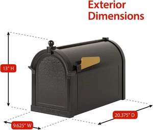 Products 16536 Deluxe Mailbox Package, Black - Picture 1 of 1