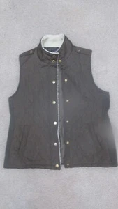 Willi Smith Brown Quilted Vest with Fleece Collar Size XL Extra Large - Picture 1 of 17