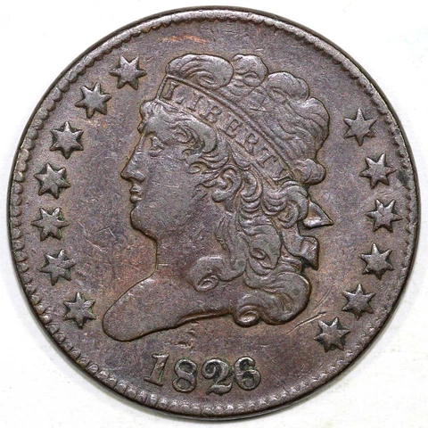1826 1/2c C-1 Classic Head Half Cent Cover