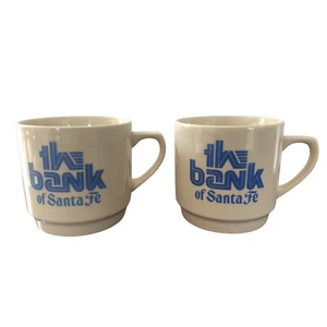 The Bank Of Santa Fe Kaffeetassen New Mexico x2 Vintage Kaffeetassen - Bild 1 von 5