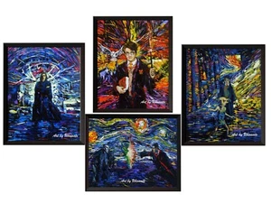 4 pcs Severus Snape Always Dobby Harry Potter Starry Night Art Print Decor M035 - Picture 1 of 8