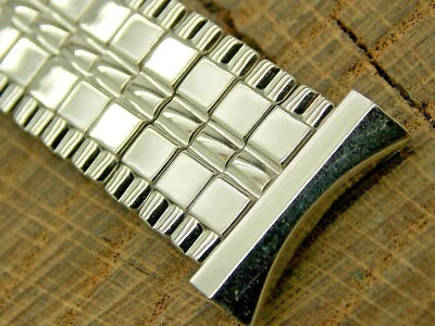 Correa de reloj de acero inoxidable Baldwin de expansión vintage de 19 mm sin usar NOS Foto 1 de 4