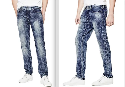 Size 28X32 Guess Man's, acid-wash Tapered, M63AS2D29M1 - Image 1 of 4