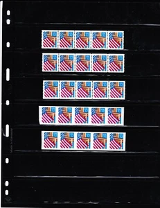 5 Different Flag Over Porch MNH PNC Strips of 5 - Picture 1 of 1