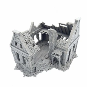 3D Wargaming terrain Residence Ruin FOR WWII, WFB, AoS, LOTR SCENERY 28-32 mm - Picture 1 of 6