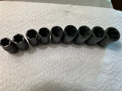 CRAFTSMAN 9-PC BOLT-OUT/NUT REMOVER SOCKET SET NOS - Image 1 of 4