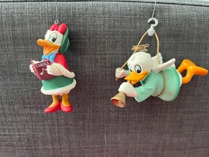 DONALD & DAISY DUCK Christmas Ornaments (Grolier Disney) 1980s - Picture 1 of 4