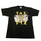 T-shirt double face noir vintage NASCAR Warner Bros Taz Fix pour homme taille XL 1994