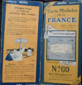 Carte michelin 69 Bourges macon 1925 - Bild 1 von 1