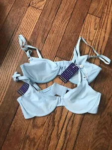 NWT Lot 2X Pepper T Shirt Bra Women 30B Ultra Bra Unlined Bra Aquamarine - Picture 1 of 4