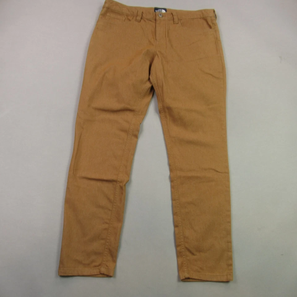 Pantalones de mezclilla North Face para mujer 12 bolsillos al aire libre mezcla de algodón pierna recta marrón Foto 1 de 4