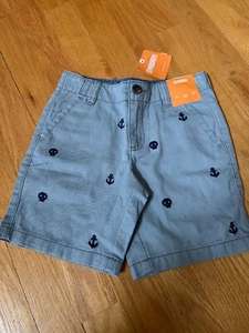 NWT Gymboree Boys Shorts Size 5t With Anchors And Skulls - Picture 1 of 5