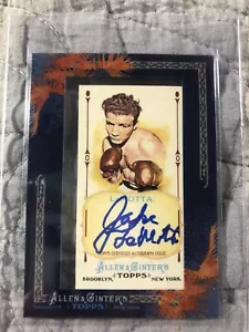 Mini tarjeta Topps Allen & Ginter 2011 enmarcada Jake LaMotta automática - Imagen 1 de 6