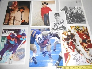 RARE SET HAND SIGNED DALE MURPHY COPIED JANSEN BONNIE BLAIR AUTOGRAPHED PICTURE - Picture 1 of 8