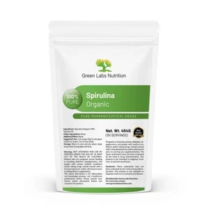 SPIRULINA Pure Powder Organic 2lbs - 908g Superfood Vitamins Minerals Aminoacids - Picture 1 of 6