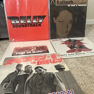 Lot Of 5 Hip Hop R&B Vinyl Records Aliyah Missy Elliott Josei - Picture 1 of 3