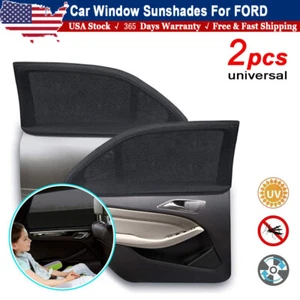 2pcs Car Window Sunshades For Ford Foldable Privacy Shades Mesh Cover Windshield - Picture 1 of 24