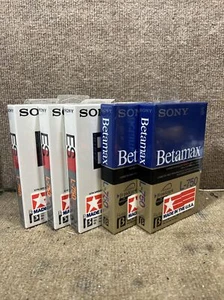 Lot of 5 Sony L-750 Betamax Video Cassette Tapes Beta Factory Sealed - Picture 1 of 3