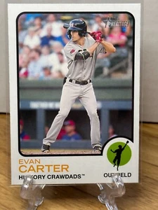 EVAN CARTER RANGERS 2022 TOPPS HERITAGE MINOR LEAGUE PROSECT CARD #71 - Picture 1 of 2