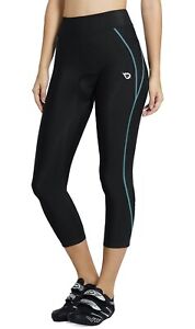 BALEAF Women's Padded Bike Shorts Cycling Pants High Rise Black/Blue SZ XS