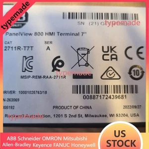 Factory Sealed AB 2711R-T7T PANELVIEW 800 7-INCH HMI TERMINAL US Free Tax - Picture 1 of 6